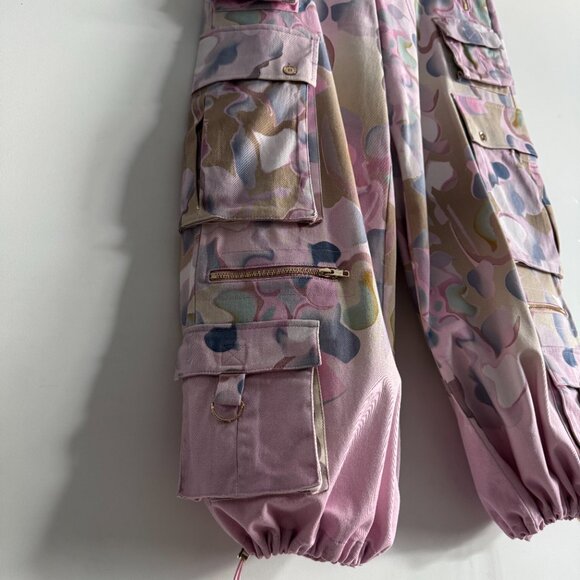 Cynthia Rowley Printed Cotton Twill Cargo Pants, Size S Runs Big - Picture 8 of 17